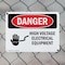 Signmission High Voltage Electrical Equipment Danger Sign, Plastic, 10in W x 7in L, 2PK OS-2PACK-DS-P-710-L-1329 - alternate 6